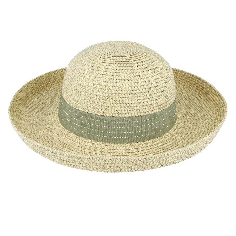 Special Edition Paper Straw Vintage Bowler Hat - Natural
