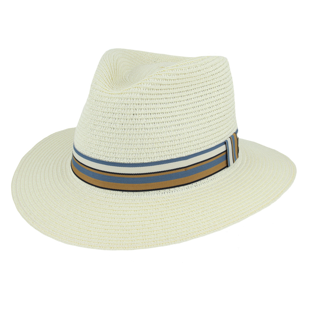 Limited Edition Summer Fedora Hat With Stripe Band – Cream