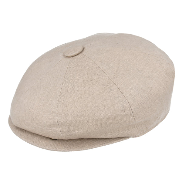 Summer 100% Linen 8 Panel Newsboy Gatsby Caps