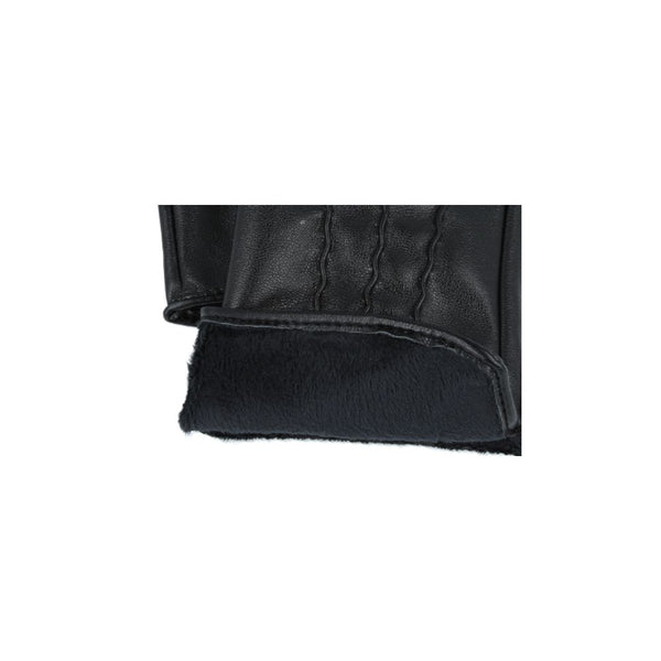 Women’s PU Gloves With Soft Warm Lining - Black