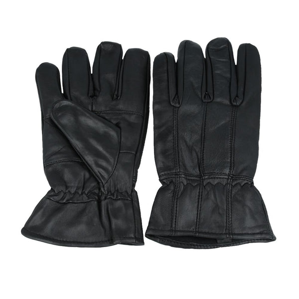 Men’s Genuine Leather Gloves With Soft Warm Lining - Black