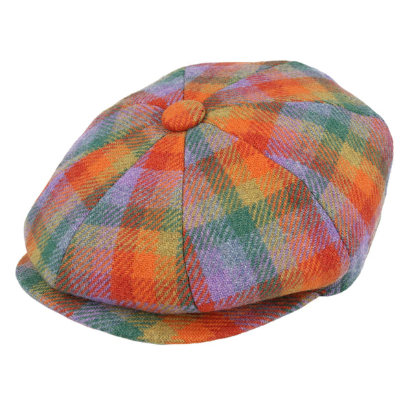 Tartan Tweed Wool 8 Panels Newsboy Cap – Multi Colours