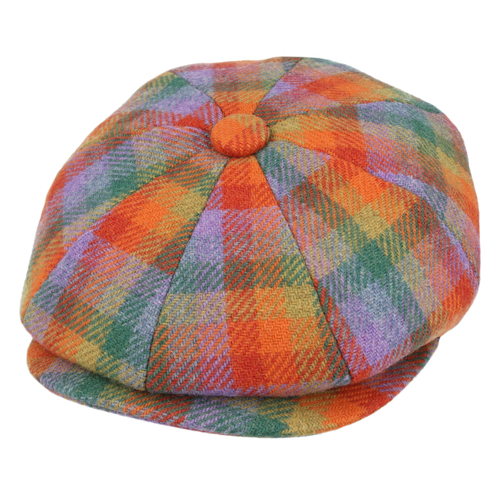 Tartan Tweed Wool 8 Panels Newsboy Cap – Multi Colours