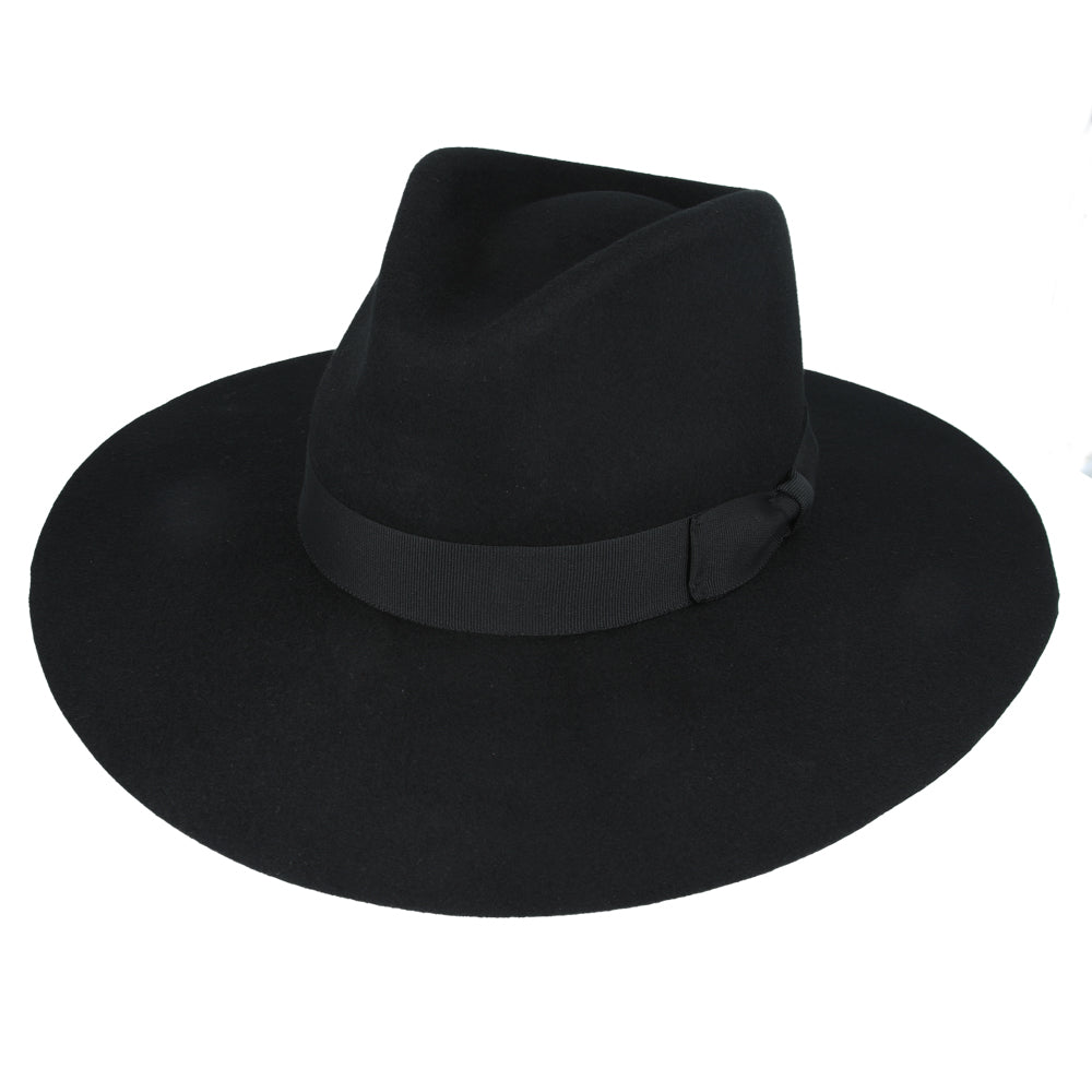 Wide Stiff Brim Wool Fedora Hats