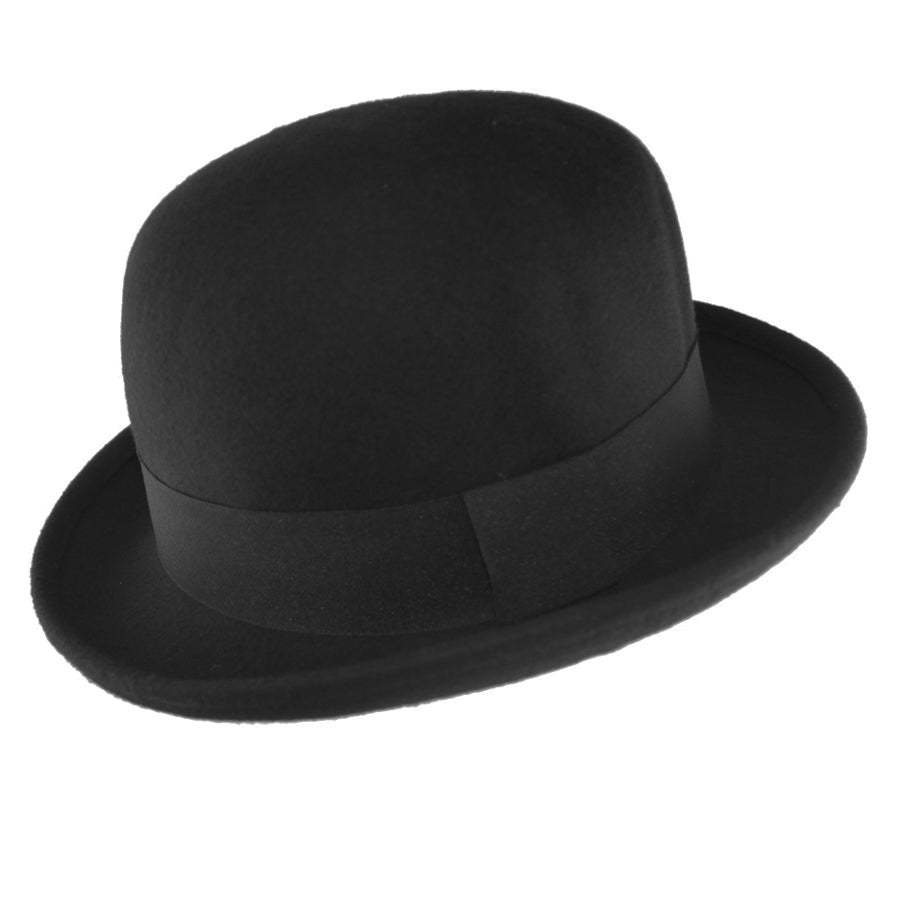 Black Felt Bowler Hat