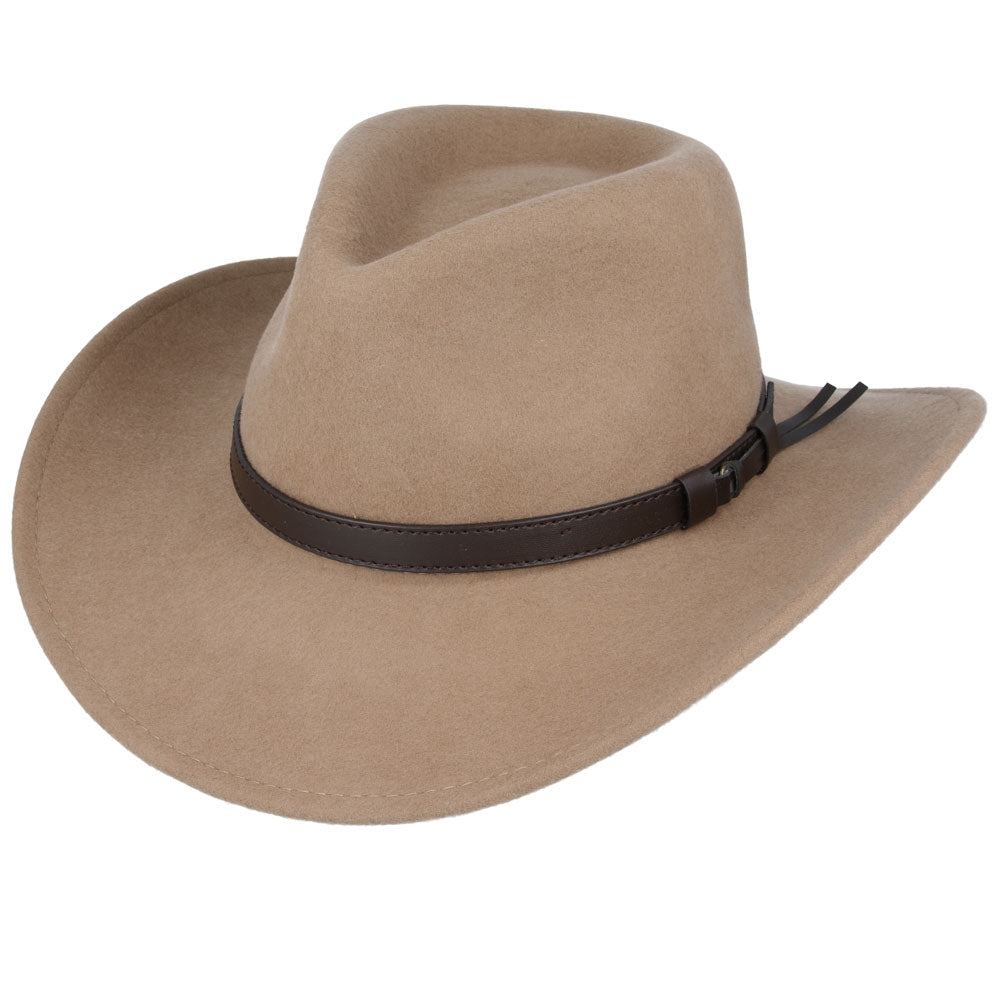 Wool Felt Cowboy Hat - Camel