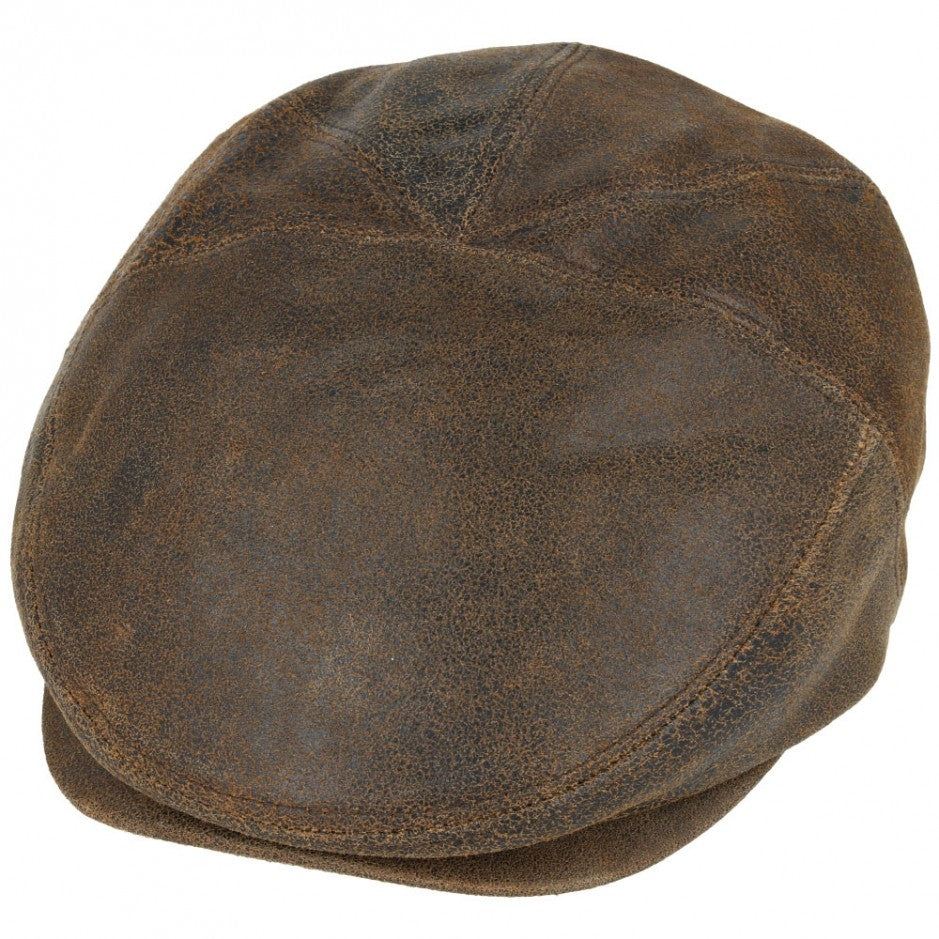 Gladwinbond Vintage Sheep Skin Leather Flat Cap