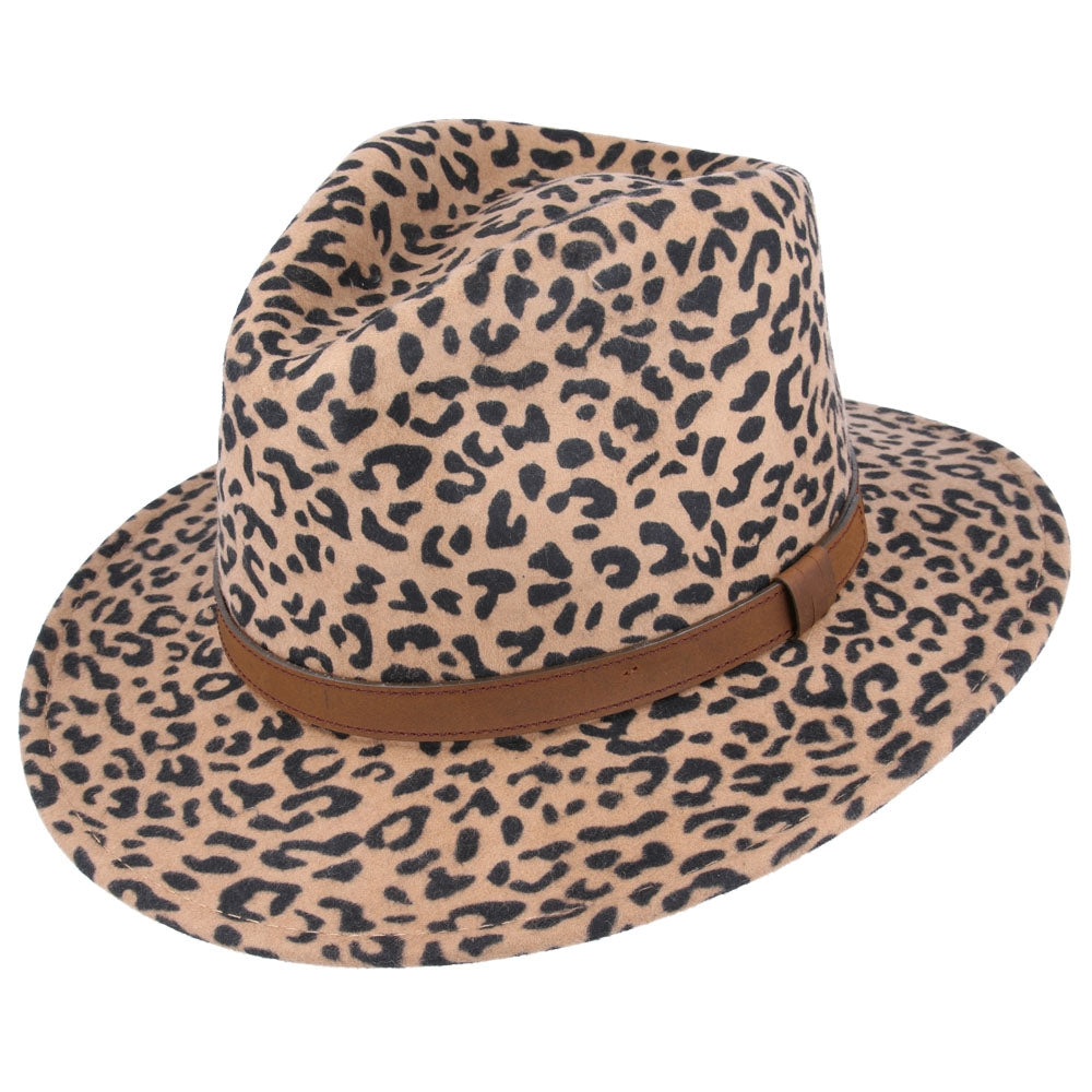 Unisex Crushable Wool Felt Fedora Hat With Leather Band