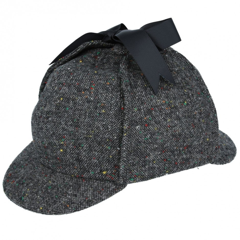 G&H Salt Pepper Deerstalker Hat - Grey
