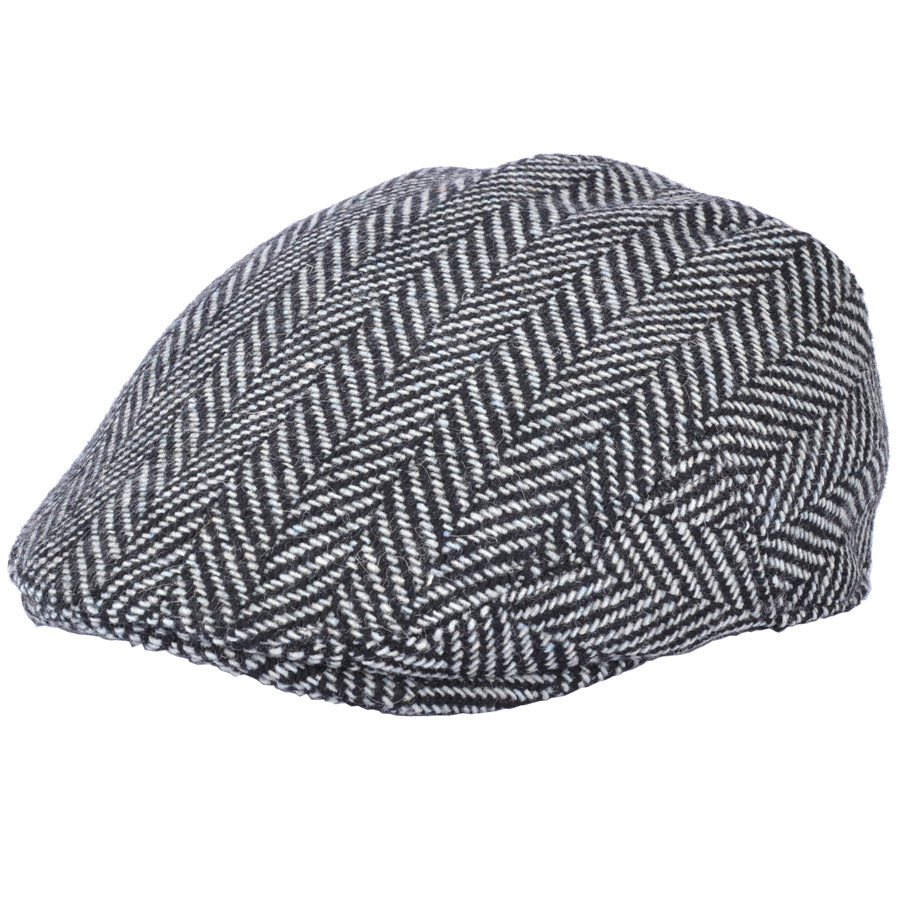 G&H Herringbone Flat Cap - Dark Grey