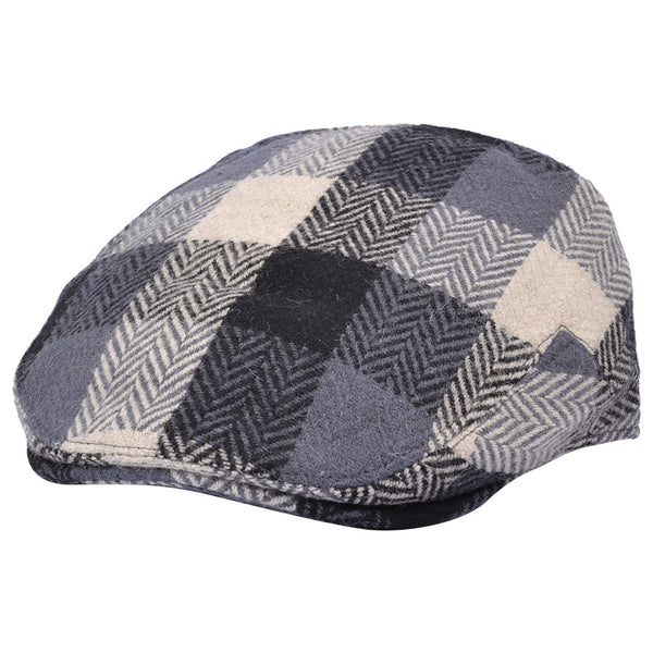 G&H Wool Scottish Tartan Check Flat Cap