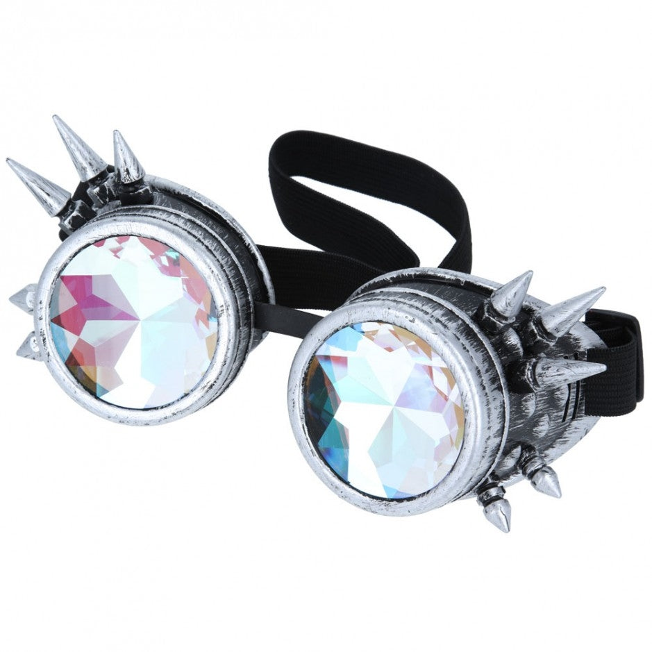 Kaleidoscope Steampunk Spike Goggles Glasses Cyber Punk Gothic