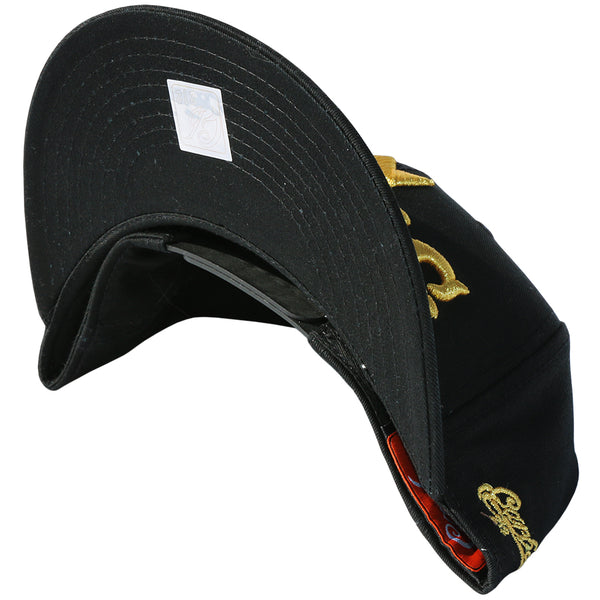 Anchor Snapback Cap - Black - Gold