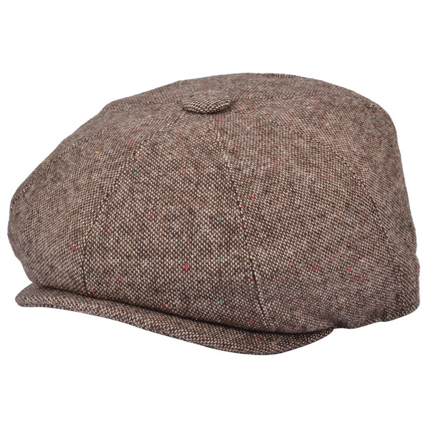 G&H Salt & pepper Gatsby Newsboy Cap - Grey,Brown