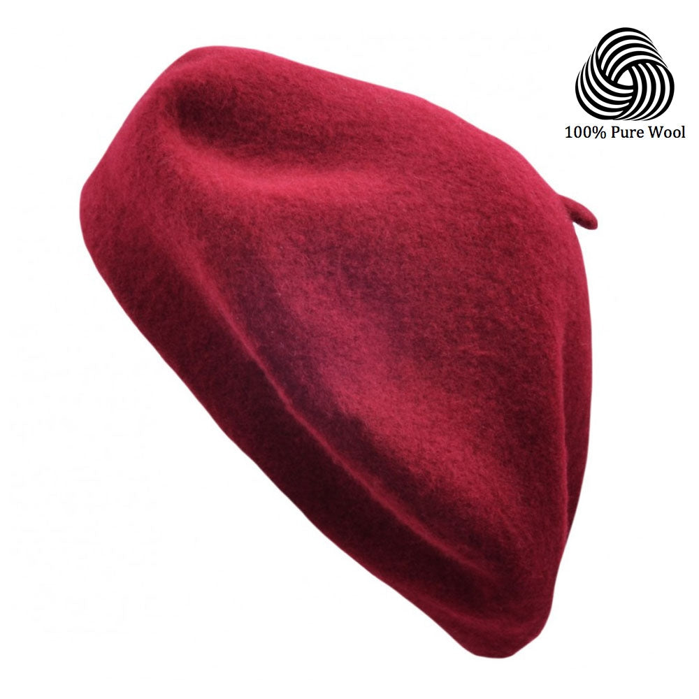 Maz 100% Pure Wool Fashion Beret